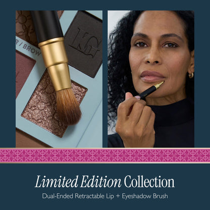 Dual-Ended Retractable Lip + Eyeshadow Brush