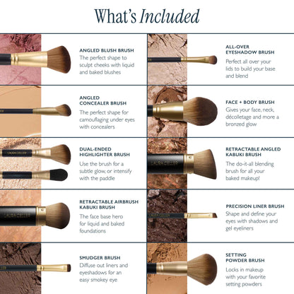 Brush Vault Limited Edition Makeup Brush Collection (10 PC)