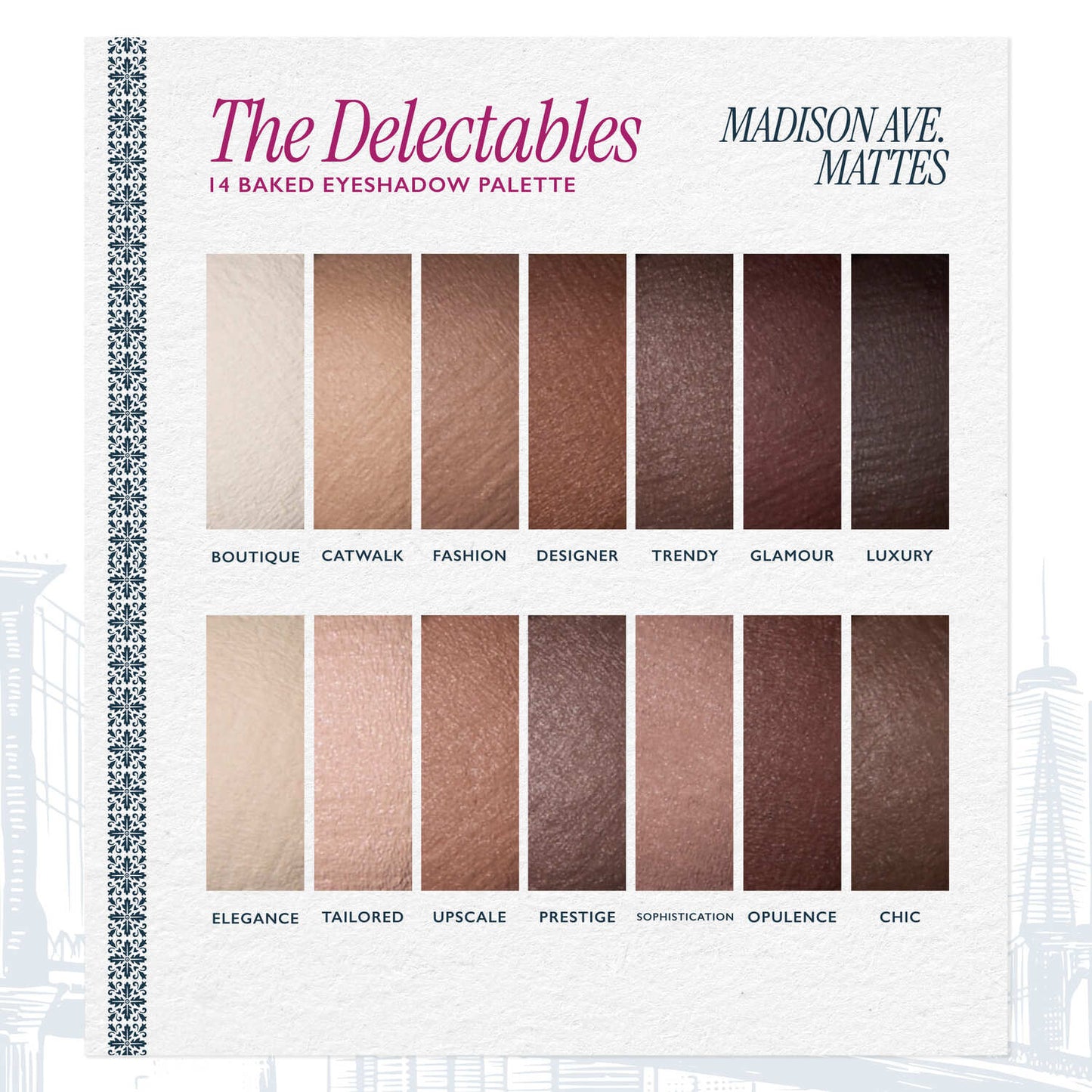 Delectables 14 Multi-Finish Baked Eyeshadows: Madison Ave. Mattes