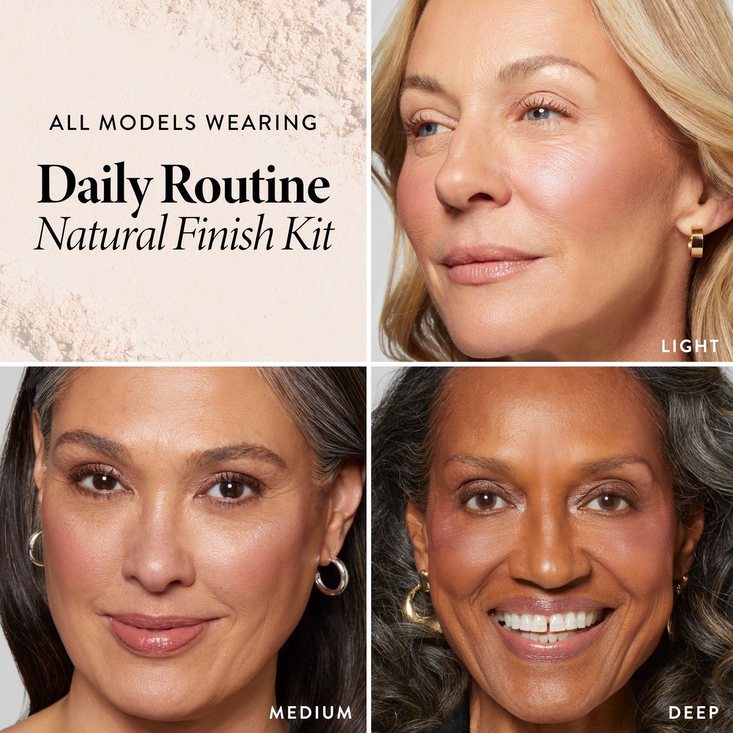 The Daily Routine: Natural Finish Full Face Kit (4 PC)